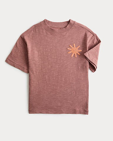 Pure Cotton Embroidered T-Shirt in Mocha