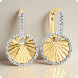 EFFY .34ctw. Diamond Fashion Dangle Earrings in 14k Yellow Gold