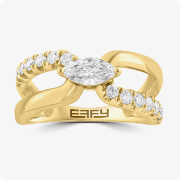 EFFY Lab Grown Diamond Fashion Ring in 14k Yellow Gold