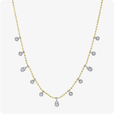 Shy Creation Diamond 1/2ctw. Fashion Necklace in 14k Yellow Gold