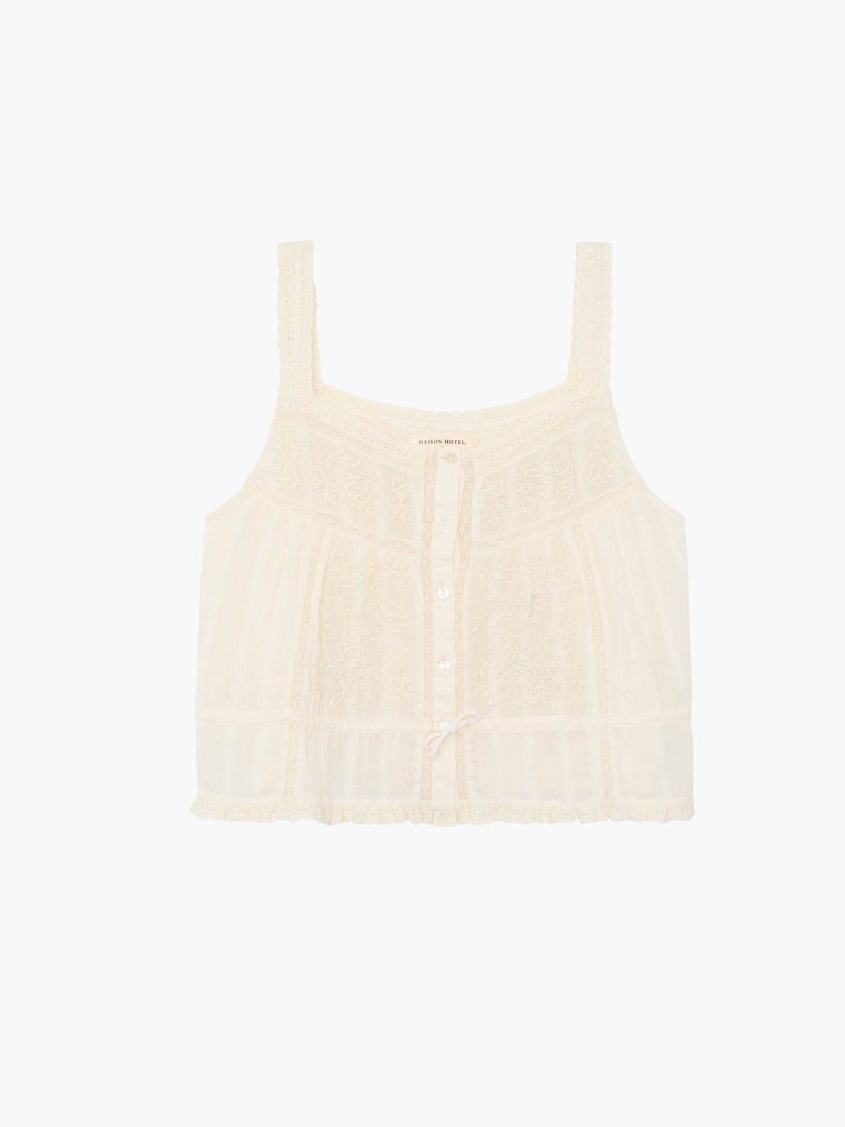 Constanza Lace Cami - Ecru MAISON HOTEL
