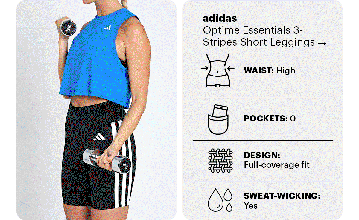adidas - Optime Essentials 3-Stripes Short Leggings