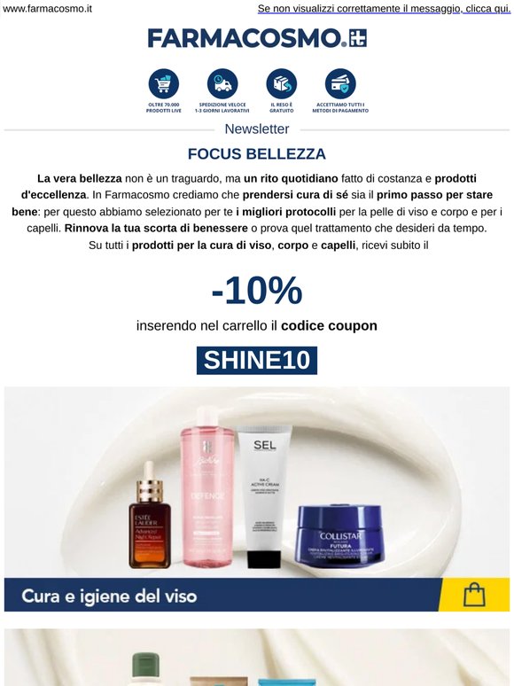 ✨ -10% per la tua bellezza e il tuo benessere