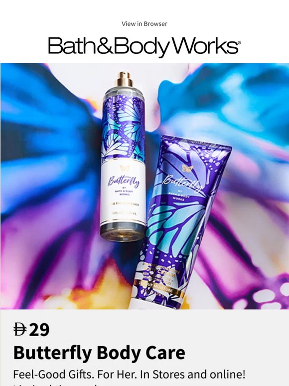 Flash Sale: AED 29 Butterfly Body Care 🦋