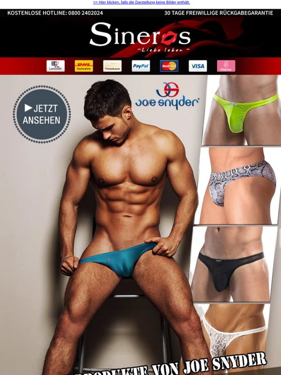 🩲 Joe Snyder 25% Rabattaktion: Erotik pur für deinen Body!
