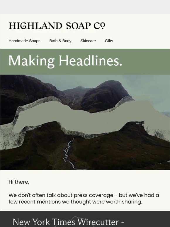 Highland Soap Co. in the press