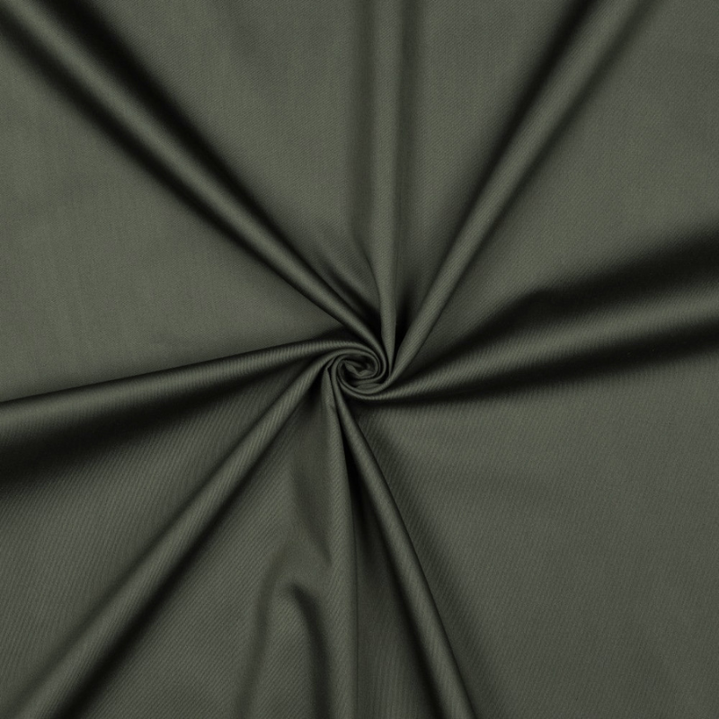 Tissu satin de coton - vert militaire