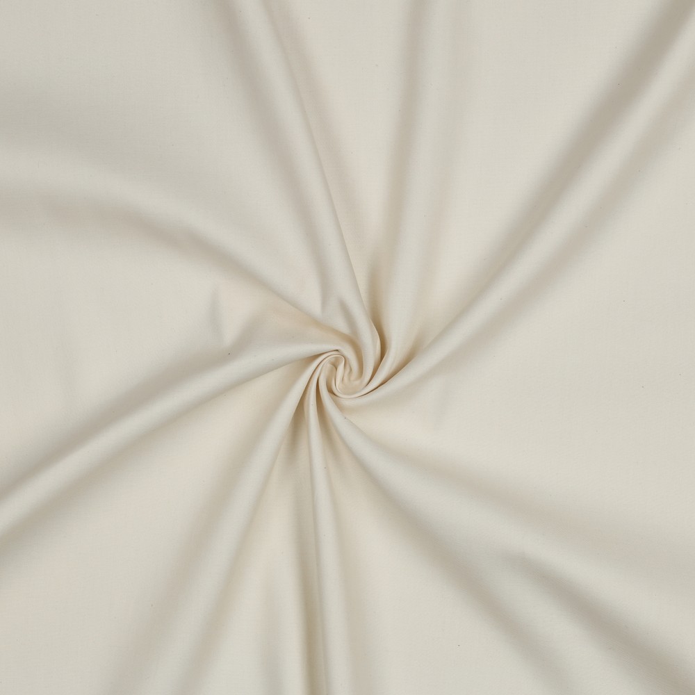 Tissu satin de coton - écru