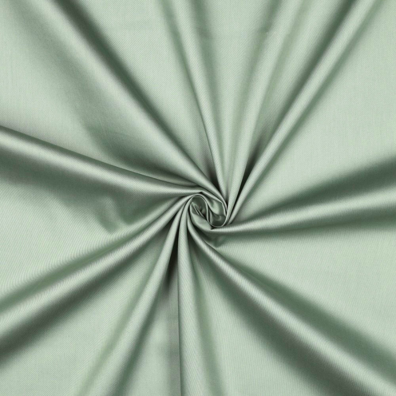 Tissu satin de coton - vert d'eau
