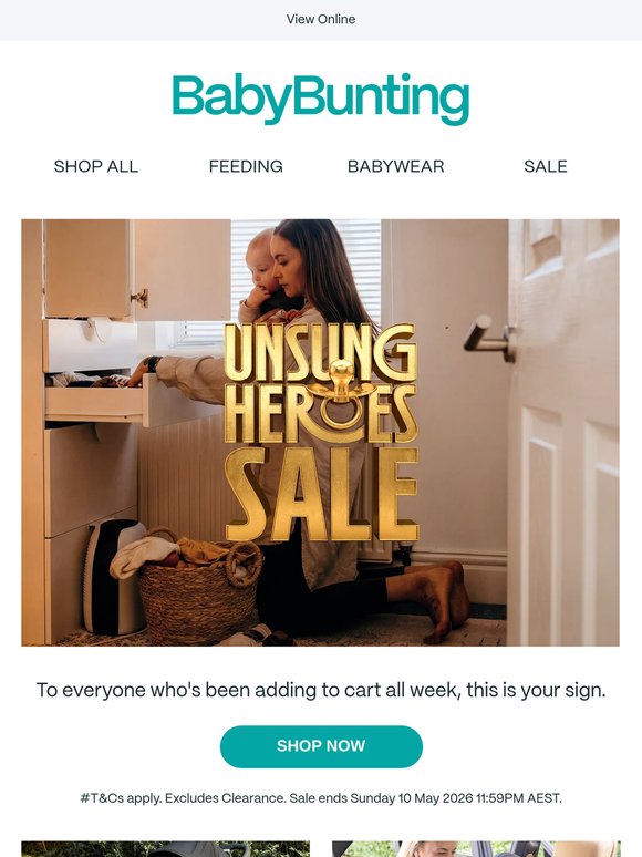 — final week of Unsung Heroes Sale!