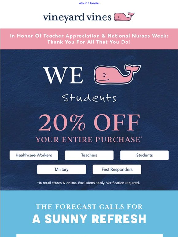 20% Off For Teachers, Nurses & More! 🍎🩺