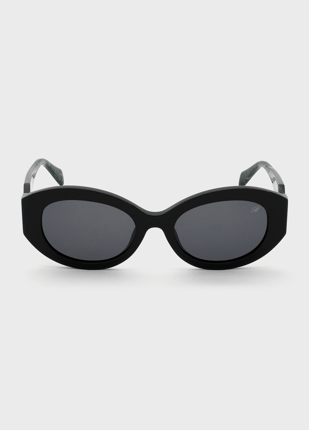 Acetate sunglasses with oval front