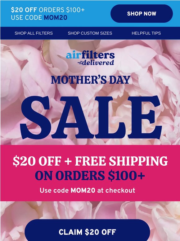 $20 OFF On Orders $100+ 🌸
