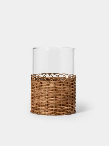Wideville Rattan Small Candle Holder