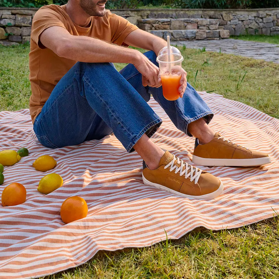 Baskets basses Homme cognac