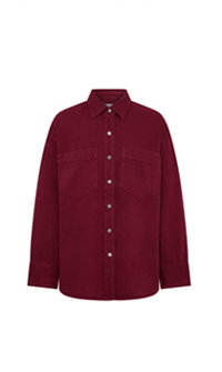 JAG Loe Denim Shacket Wine