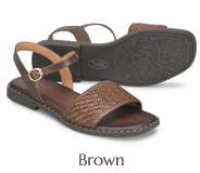 Elrose sandal in brown
