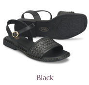 Elrose sandal in black