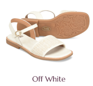 Elrose sandal in off white