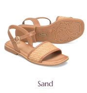 Elrose sandal in sand color