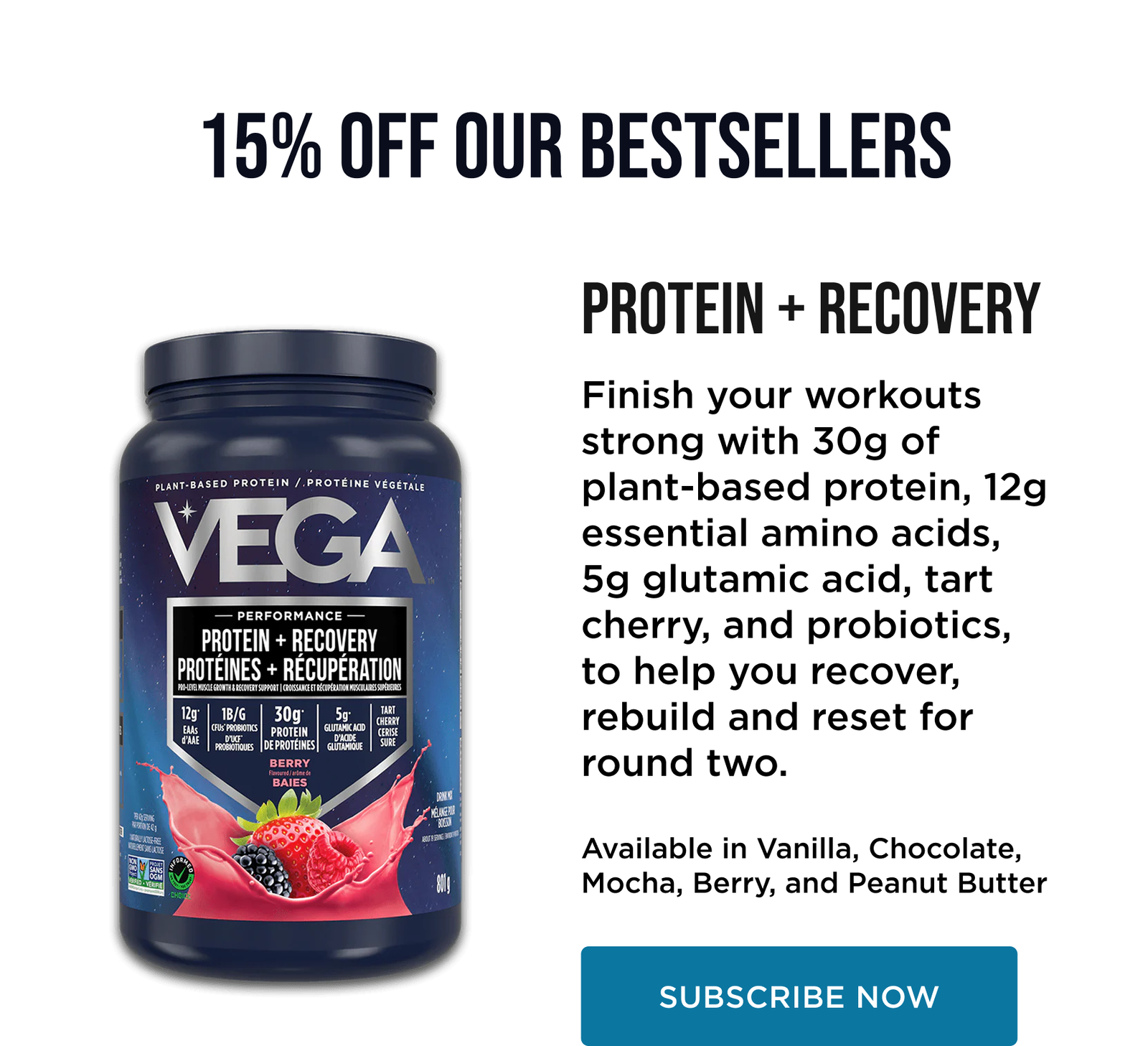 15% OFF Protein + Recovery