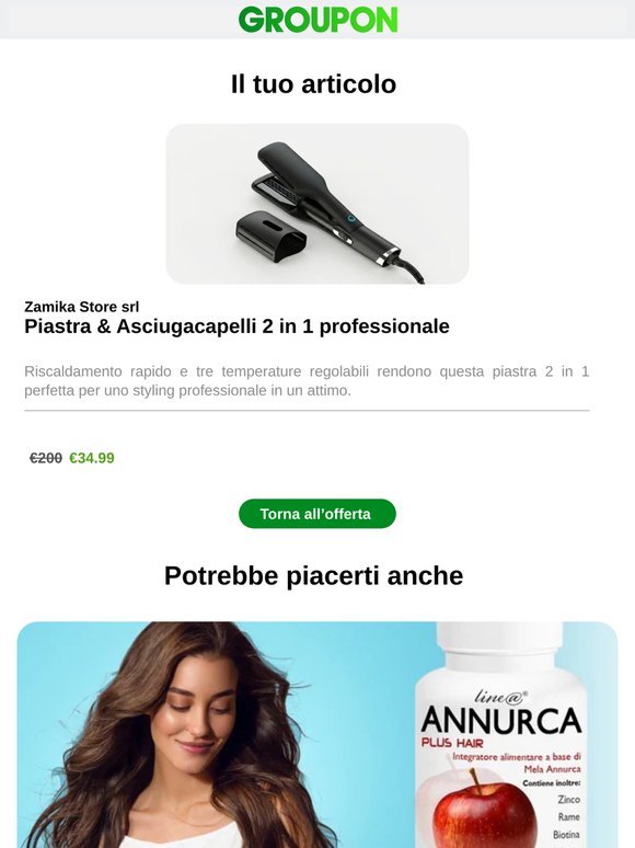 Piastra & Asciugacapelli 2 in 1 professionale – Ultima chiamata 💥