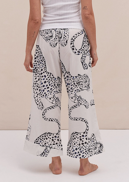 Wide Leg Pyjama Trousers - The Jag Cream
