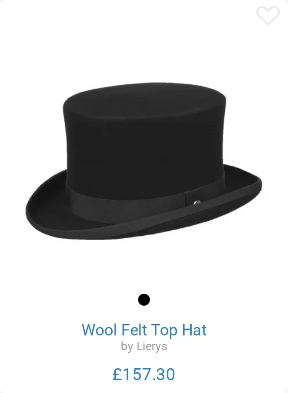 Wool Felt Top Hat by Lierys
