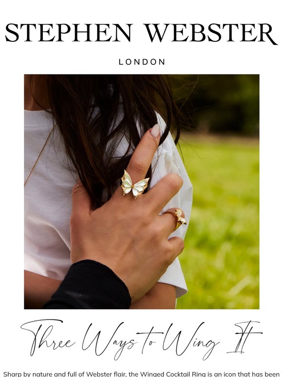 The Winged Cocktail Ring