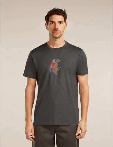 Men's Merino 150 Tech Lite Short Sleeve Tee Bear Catch - Obsidian / L