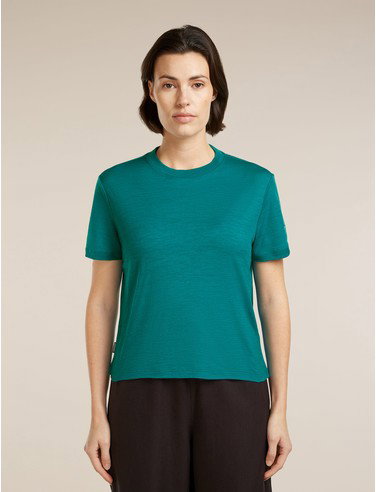 Women's Merino 150 Tech Lite Short Sleeve Crop Tee - Tidal Teal / M