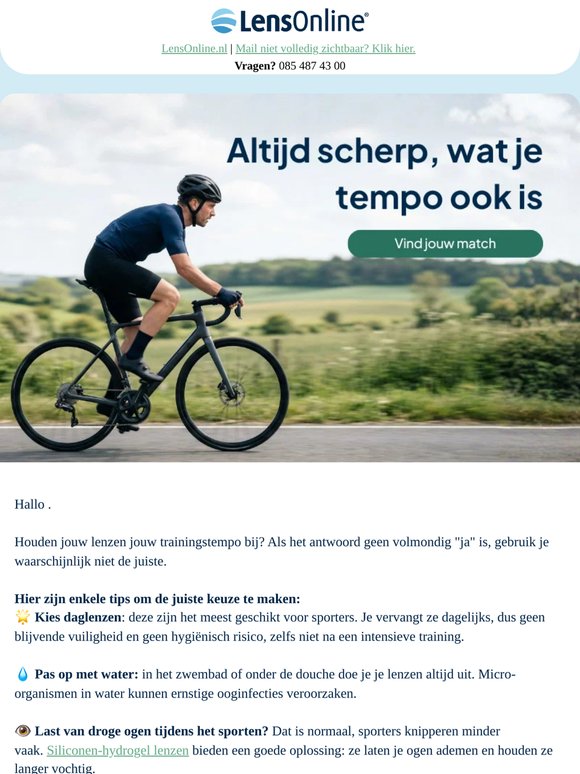 Ren, spring, zwem... en zie alles scherp