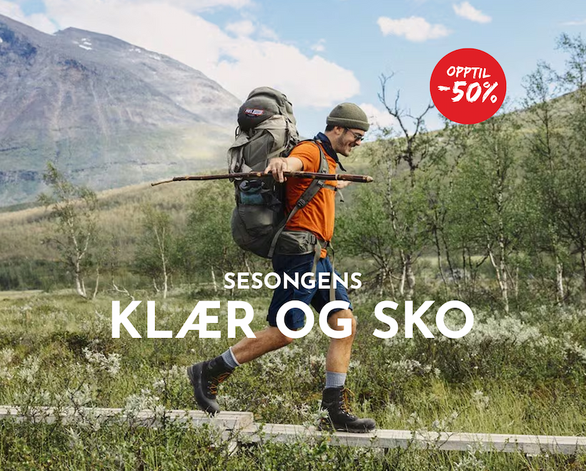 sesongens klær og sko opptil -50%