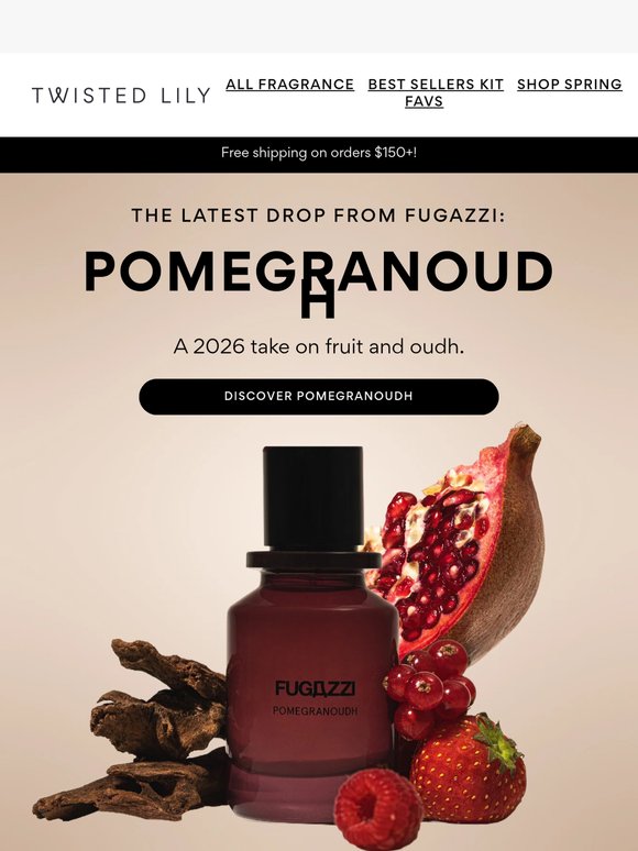 Pomegranoudh + a gift with every order.