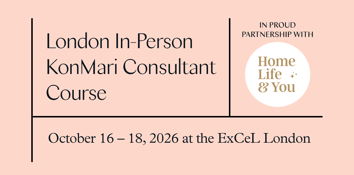 London In-person KonMari Consultant Course (October 16-18, 2026 at the ExCeL London)