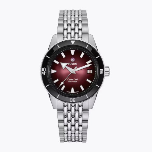 Rado Captain Cook Automatic 39mm Red Dial & Stainless Steel Watch