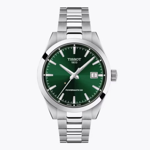 Tissot Gentleman 38mm Green Dial & Stainless Steel Bracelet Watch