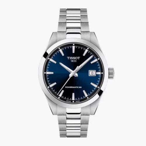 Tissot Gentleman 38mm Blue Dial & Stainless Steel Bracelet Watch