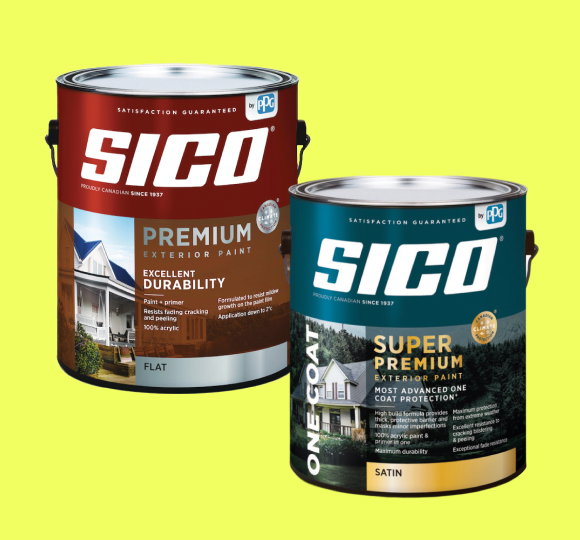 SAVE 40%* 3.78-L Cans of SICO Super Premium and Premium Exterior Paint