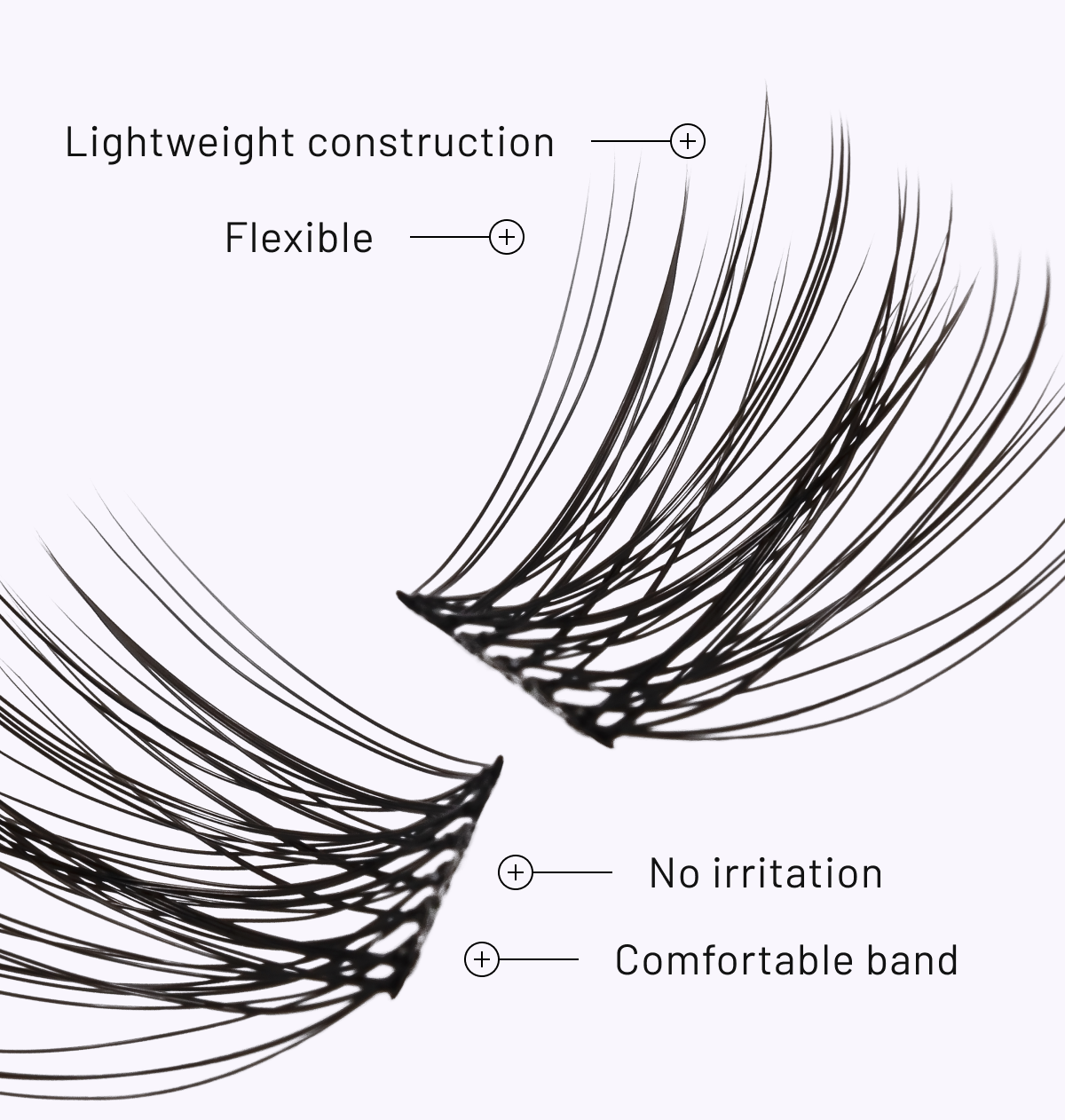 Lightweight construction | Flexible | No irritation | Comfortable band