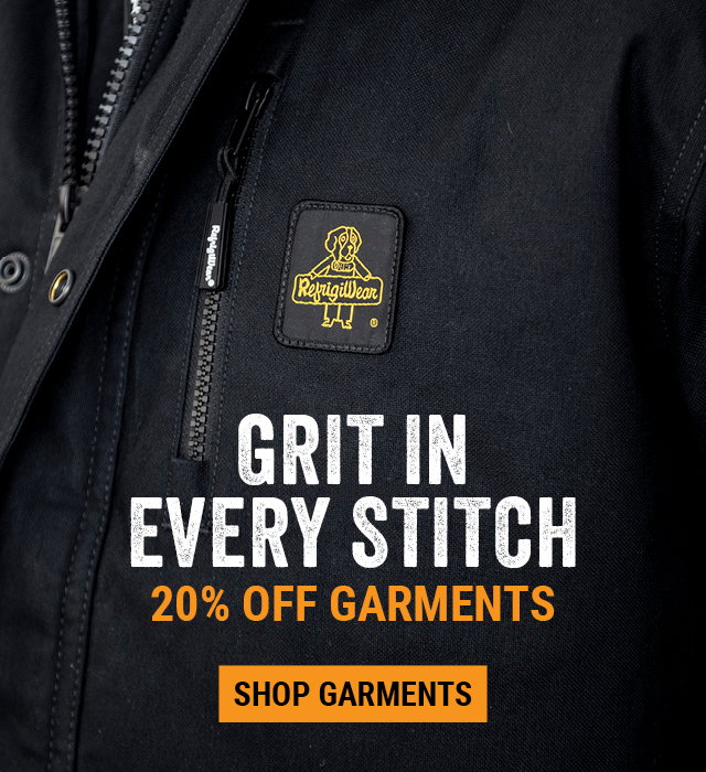 GRIT IN EVERY STITCH 20% OFF GARMENTS. Shop Garments