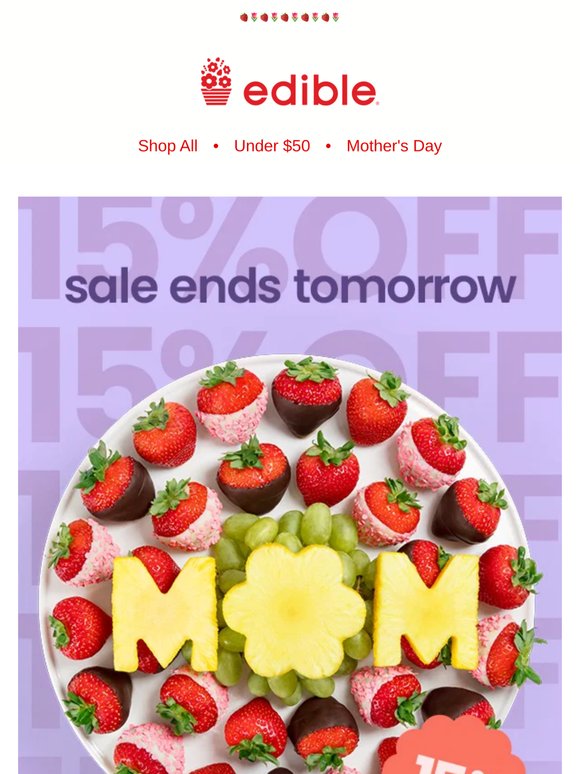 Hurry! 15% off for mom ends tomorrow