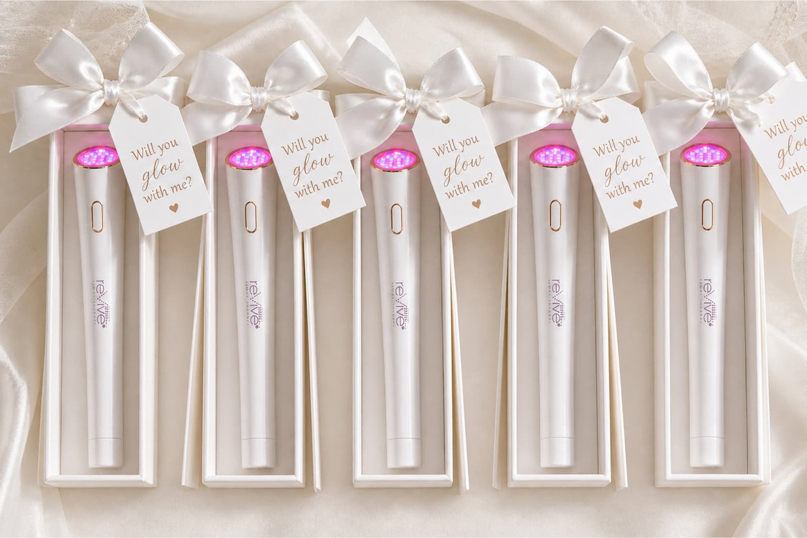 Image of 5 Lux Glō products as bridal party gifts