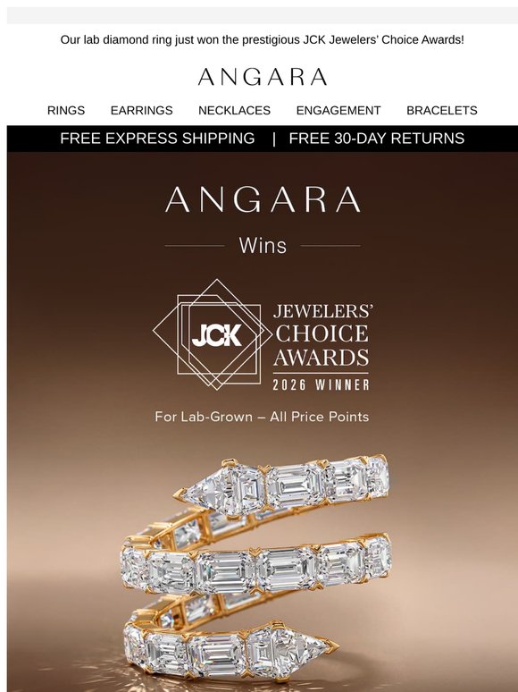 Angara Wins JCK Jewelers’ Choice 2026 🥳