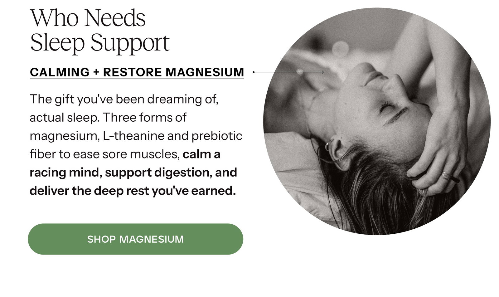Need sleep support? Shop Magnesium