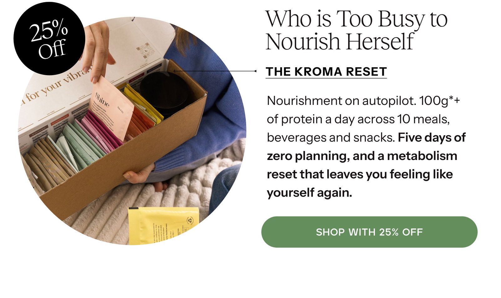 For the woman who is too busy to nourish herself! Shop Reset