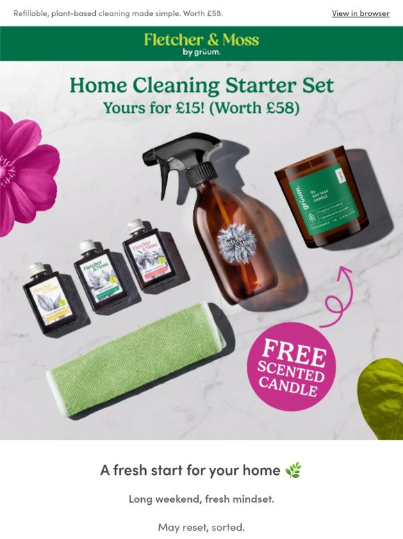 Home Cleaning Kit £15 + FREE Candle