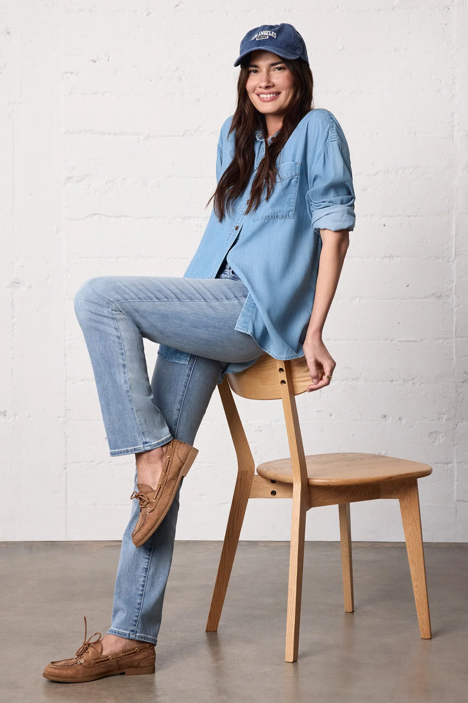 Image of Waist-Match™ Marilyn Straight Jeans - Bloom Bound