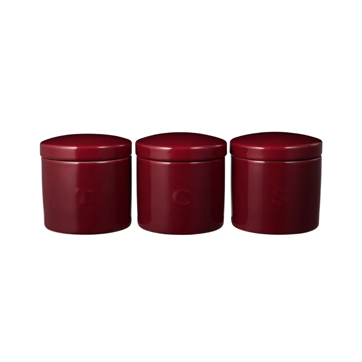 Epicurious Canister 500ML Set of 3 Bordeaux Gift Boxed