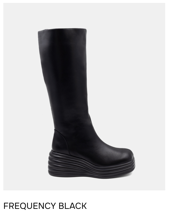 Frequency Tall Boot Black